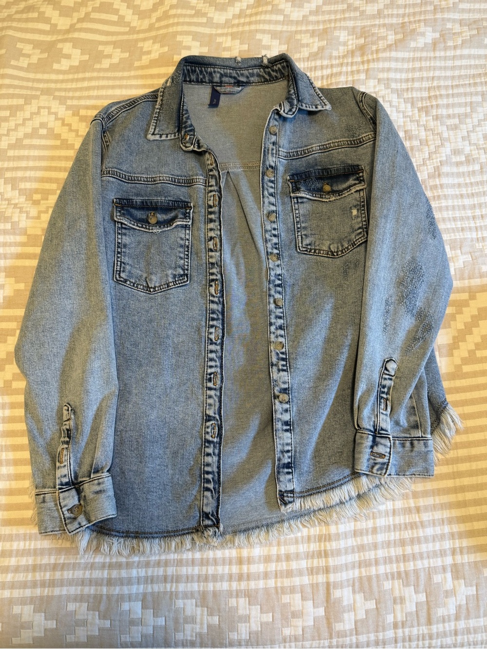 Pilcro Women's Light Blue Denim Short Jacket
